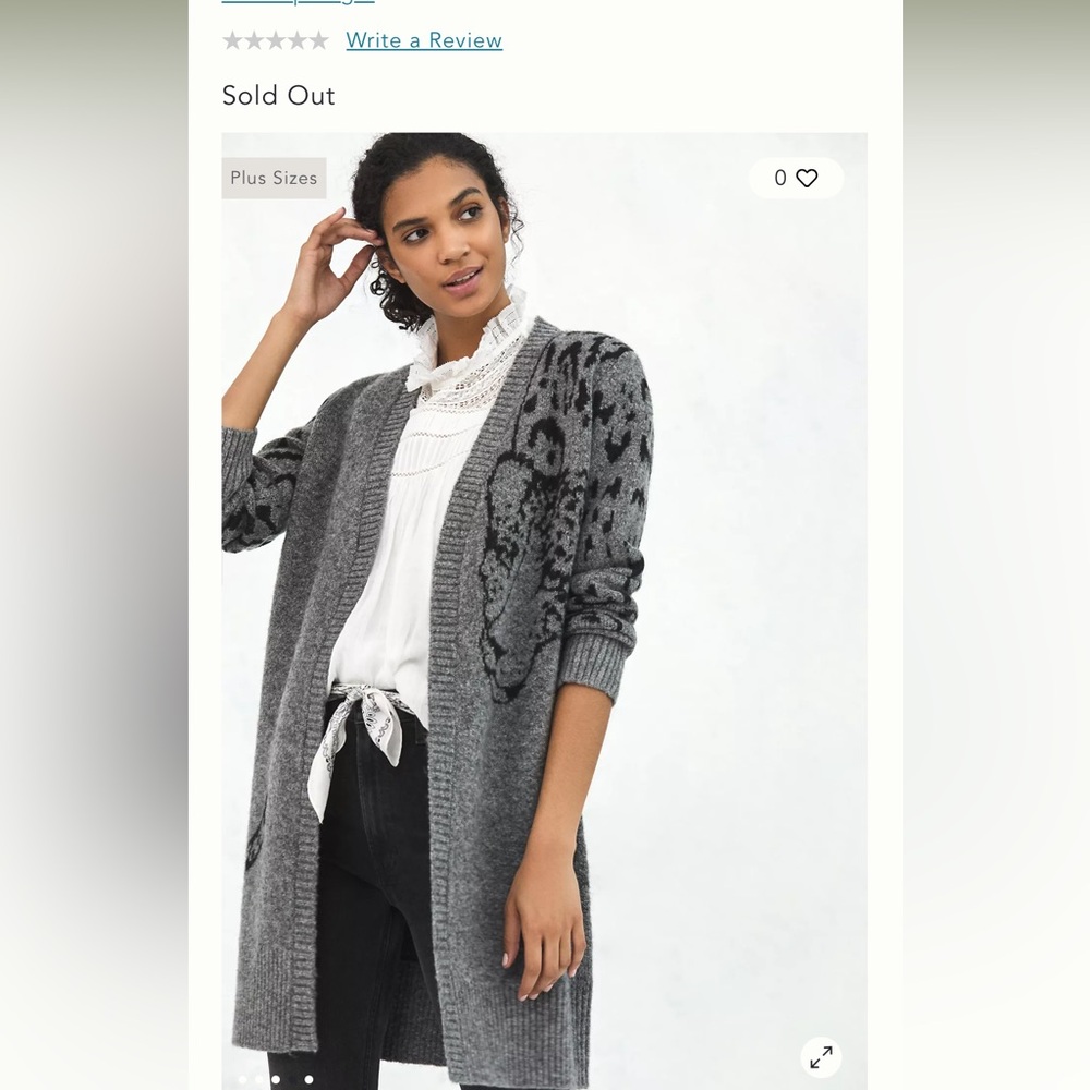 Anthropologie Averie Leopard Cardigan
Size M